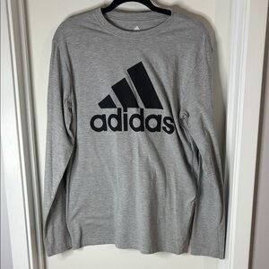 Adidas Heather Gray Long Sleeve Tee